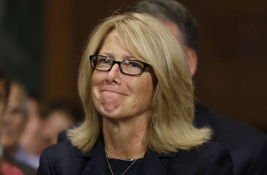 Patrice Comey watches husband FBI director nominee James Comey testify before the Senate Judiciary Committee in Washington