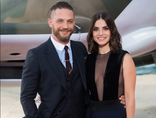 Tom Hardy with his wife Charlotte Riley