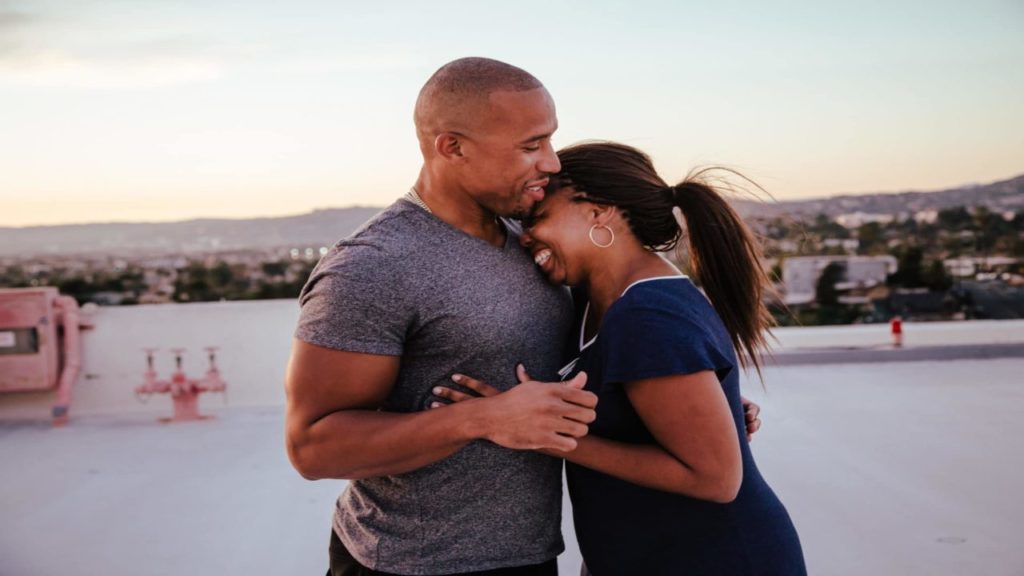 Jemele Hill and her fiance Ian