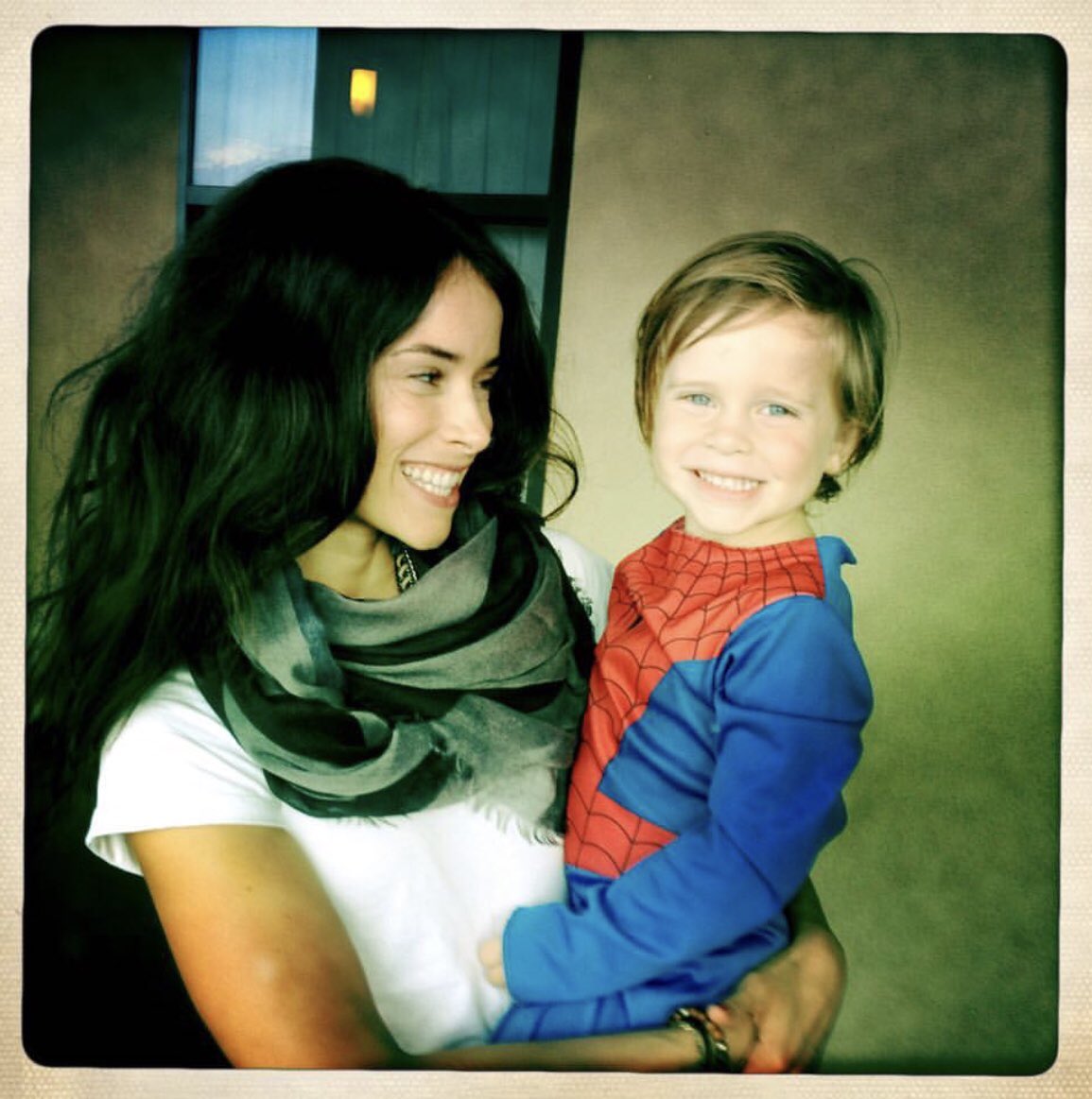 Spencer with her son