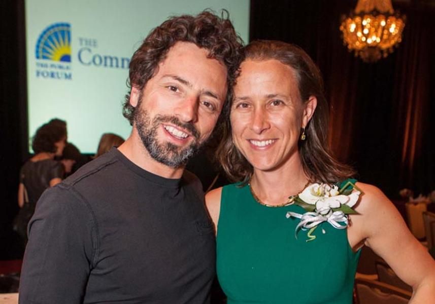 Anne Wojcicki with ex-husband Sergey Brin