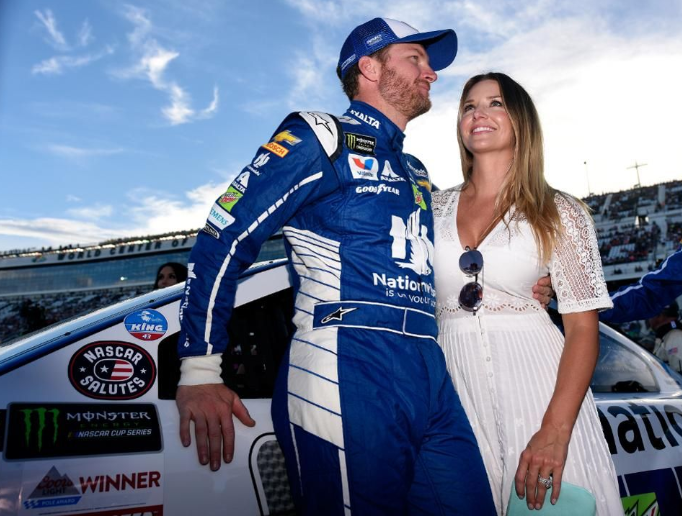 Earnhardt with his wife Amy Reimann
