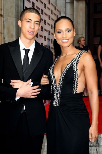 Cole Cook with his sister Alicia Keys
