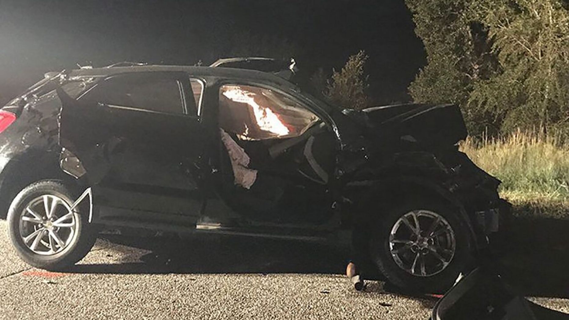Harris's car accident