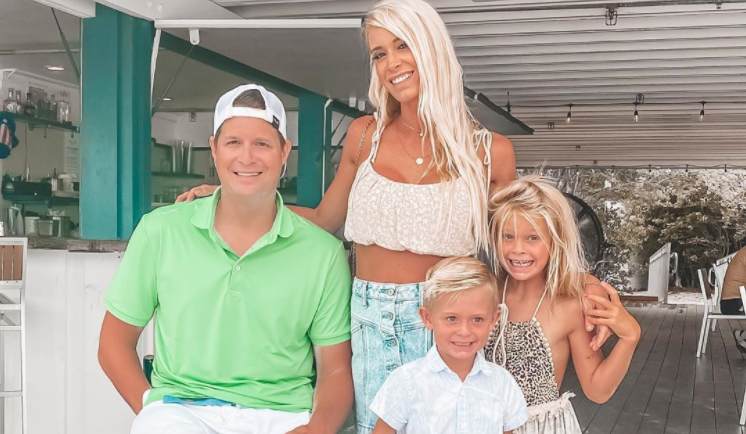 Ashley with her husband and children