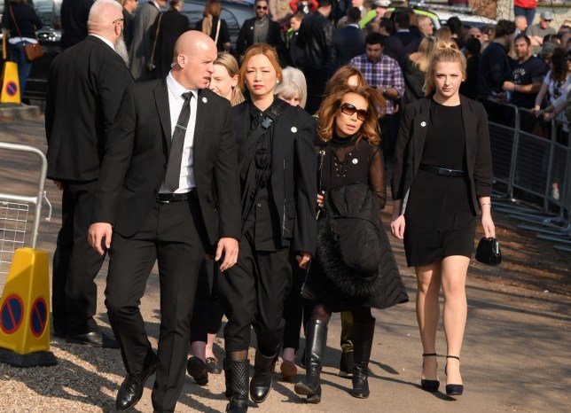 Mayumi Kai at the funeral of keith flint 