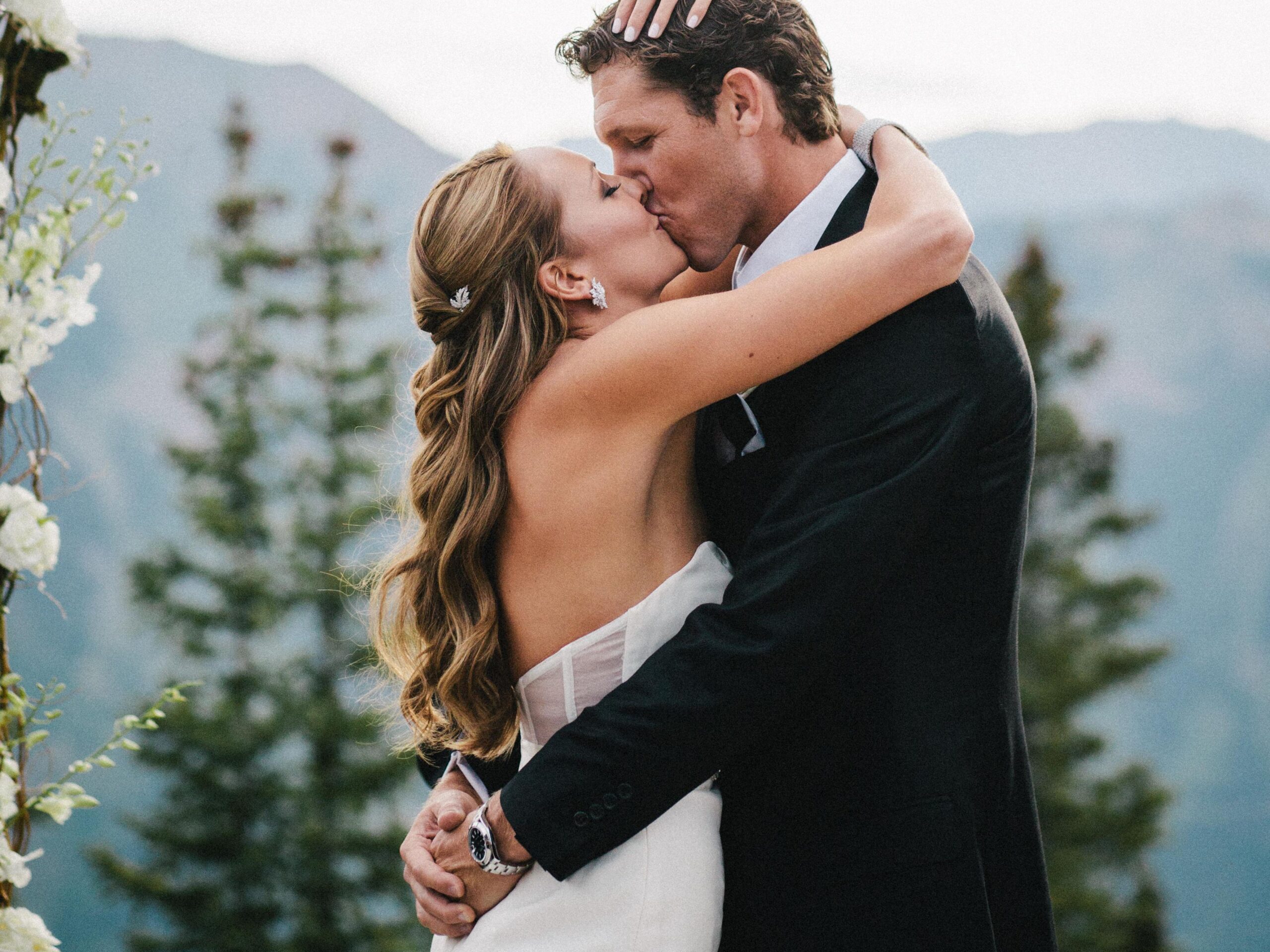 Ladd and Walton during their wedding 