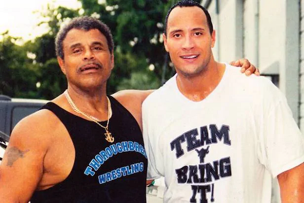 Rocky Johnson and Dwayne Johnson 