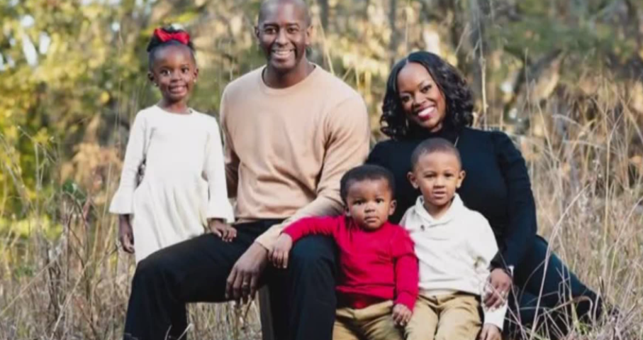 Andrew Gillum with his family