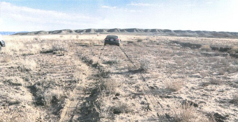 Michael's car dragged in the field