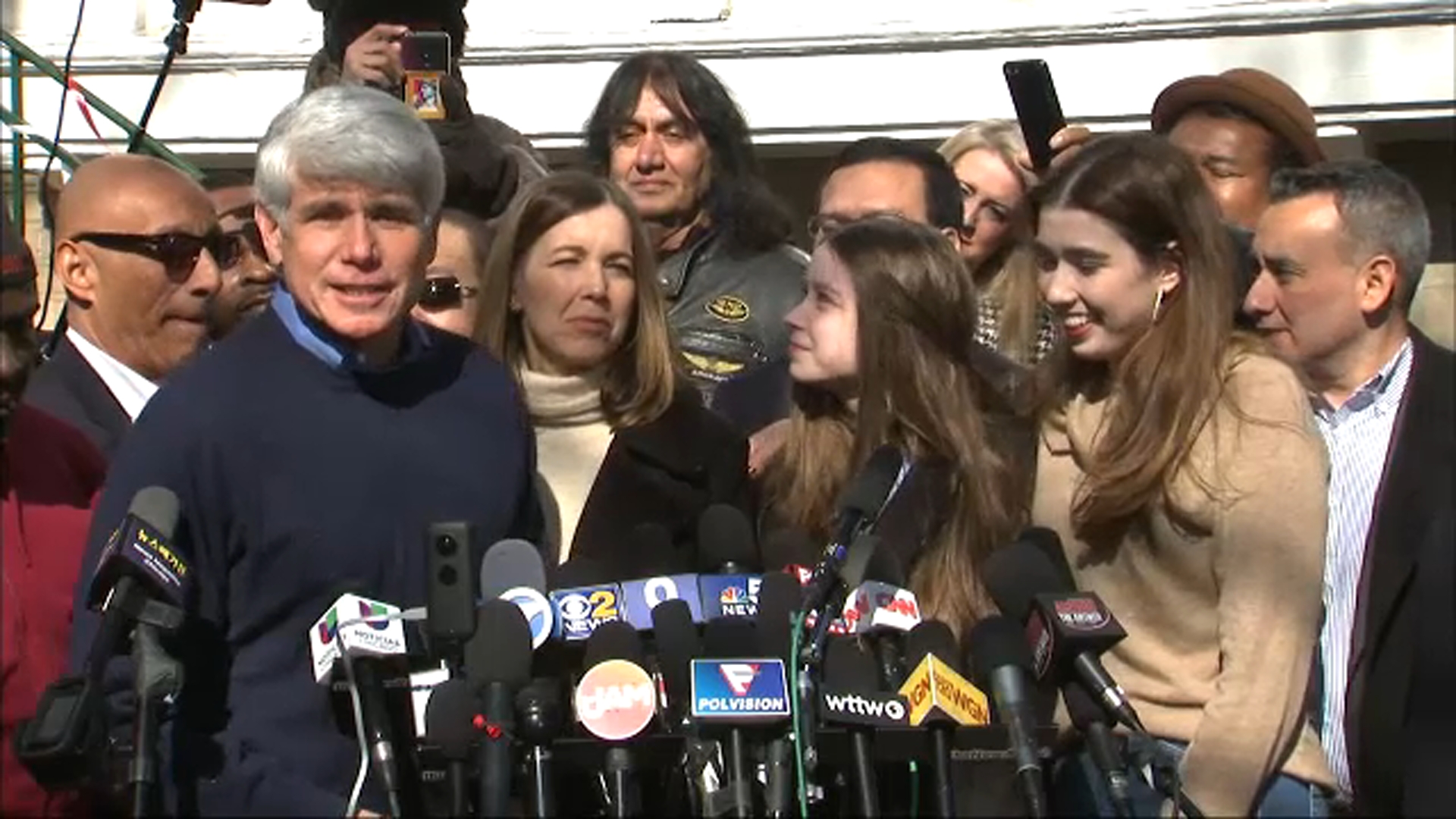 Patricia and her husband Rod Blagojevich with their two daughters