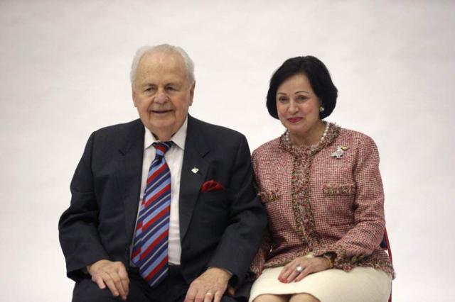 Gayle and husband Tom Benson