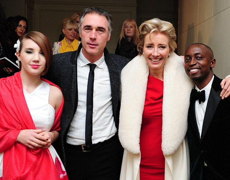 Greg Wise with his family