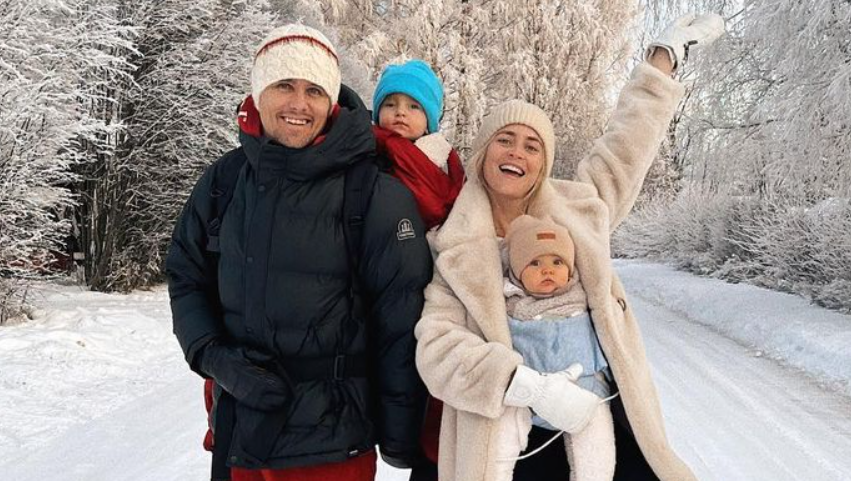 Janni Olsson Deler with her family