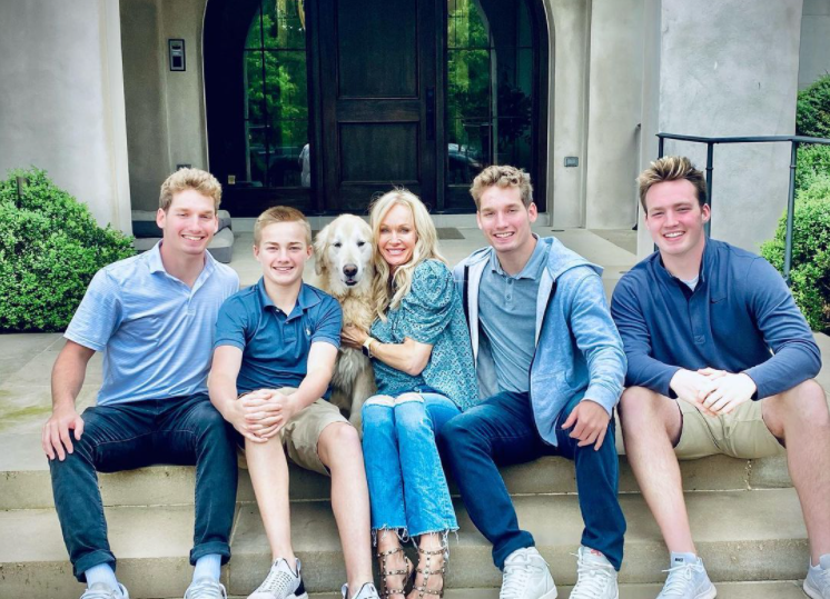 Kirk's wife and his four sons