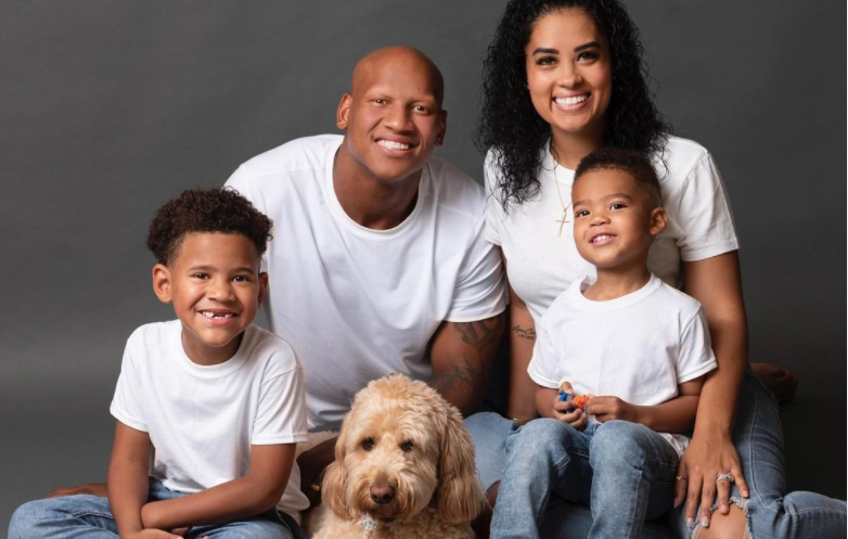 Michelle with her husband Ryan Shazier and kids