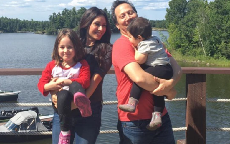 Rob Schneider with his wife Patricia and kids