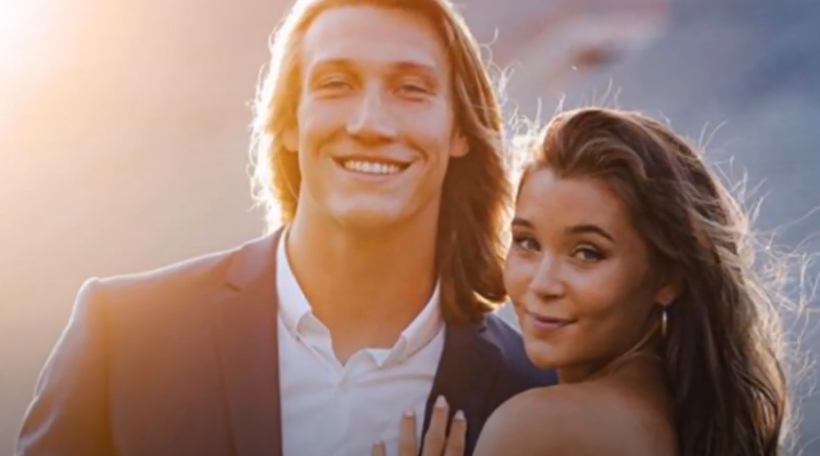 Marissa Mowry and Trevor Lawrence